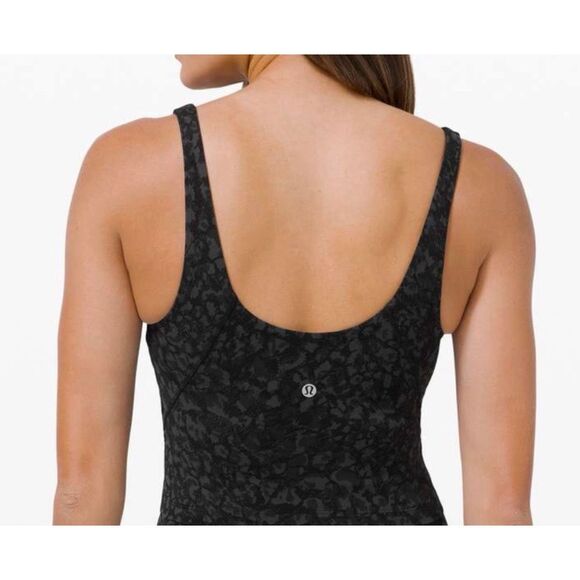 Lululemon Align Tank Wild Thing Camo Deep Coal Multi Black Gray size 6 - Picture 2 of 6